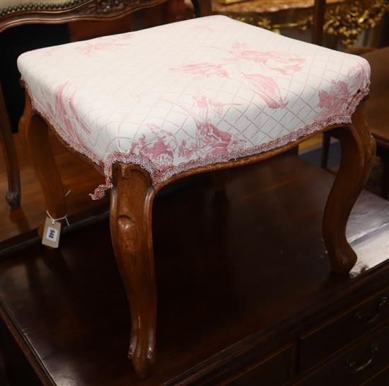 A Victorian dressing stool W.51cm
